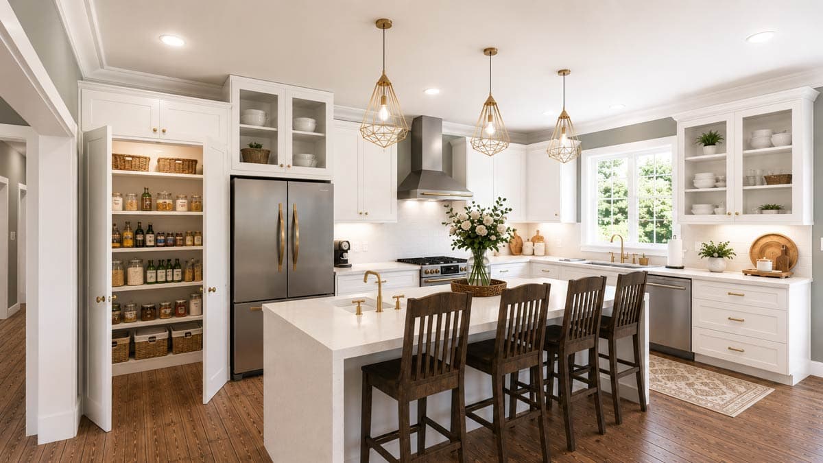 Plan 25088DH: Flexible 4-Bed Modern Farmhouse Ranch with Vaulted Cathedral Ceiling in Great Room - Image #9 - Country, Modern Farmhouse, New American, Ranch
