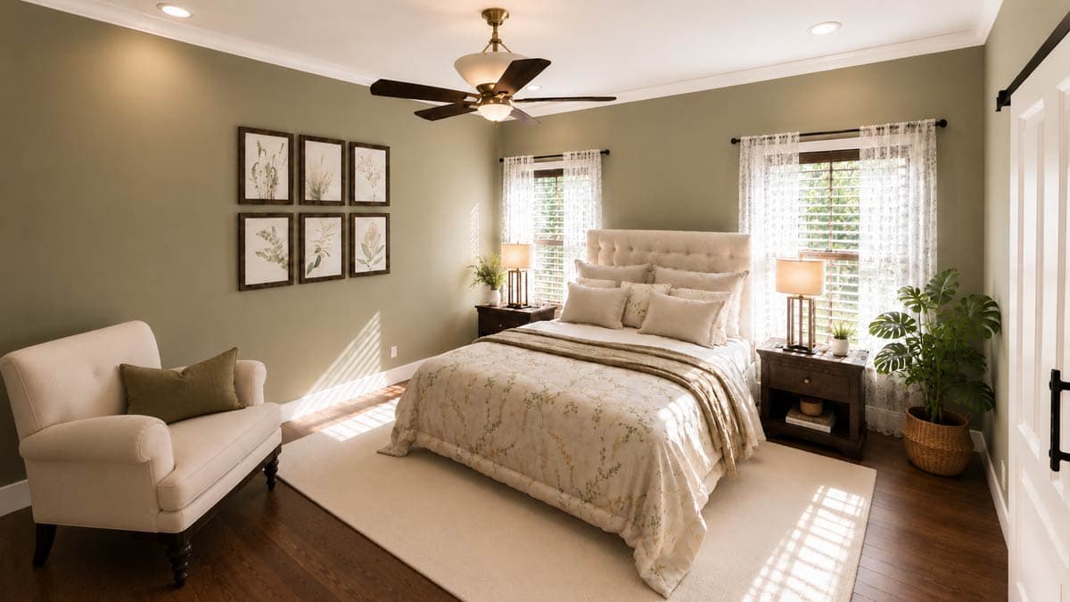 Plan 25088DH: Flexible 4-Bed Modern Farmhouse Ranch with Vaulted Cathedral Ceiling in Great Room - Image #11 - Country, Modern Farmhouse, New American, Ranch
