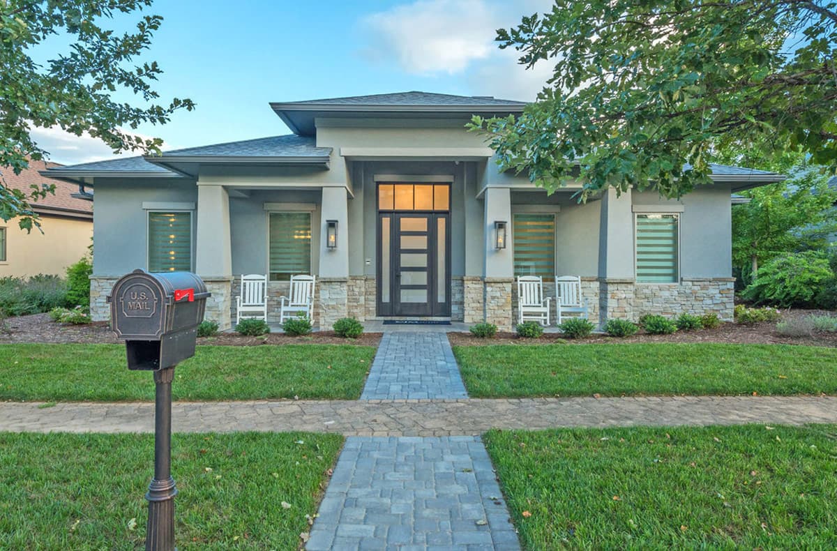 Plan 33283ZR: 3-Bed Contemporary Prairie House Plan with Wraparound Lanai and Alley Garage - Image #2 - Contemporary, Florida-Style, New American, Prairie