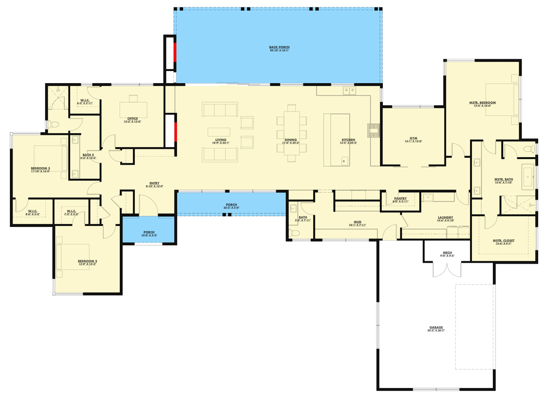 Plan 150035HRP: Contemporary Hill Country House Plan with 3,585 Square Feet of Living Space - Floor Plan - Image #20 - Contemporary, Hill Country, Modern, Transitional