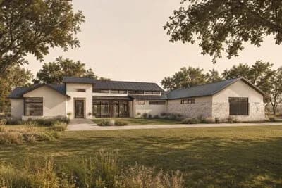 Contemporary Hill Country House Plan with 3,585 Square Feet of Living Space