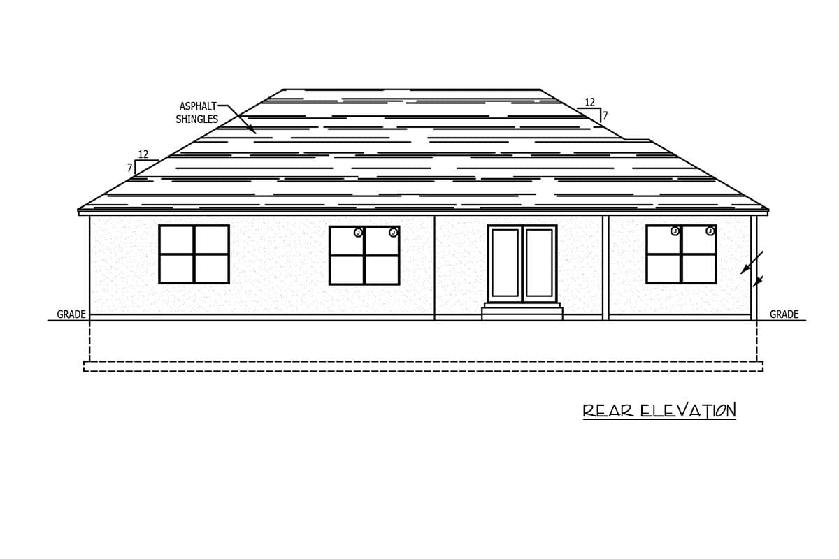 Plan 849151PGE: Three Bedroom Traditional Ranch House Plan with Two Car Garage - Image #5 - Ranch, Traditional