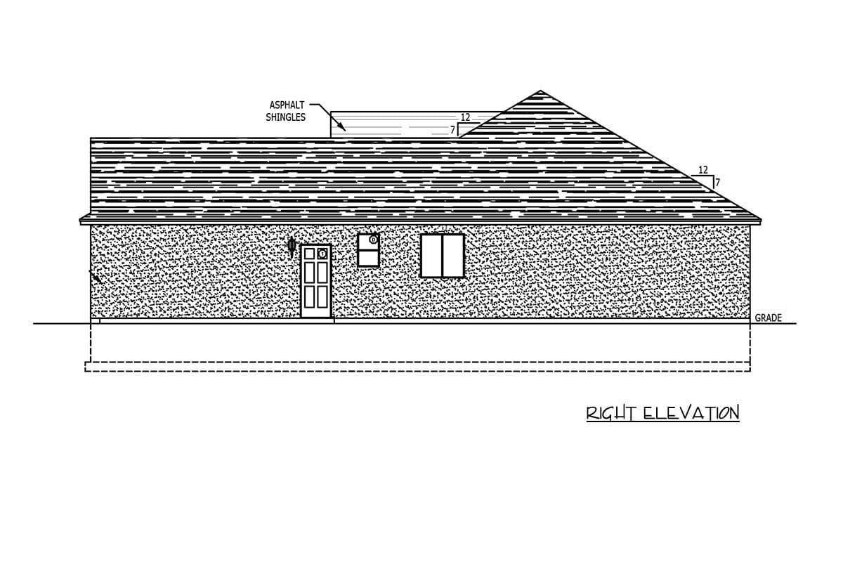 Plan 849151PGE: Three Bedroom Traditional Ranch House Plan with Two Car Garage - Image #6 - Ranch, Traditional