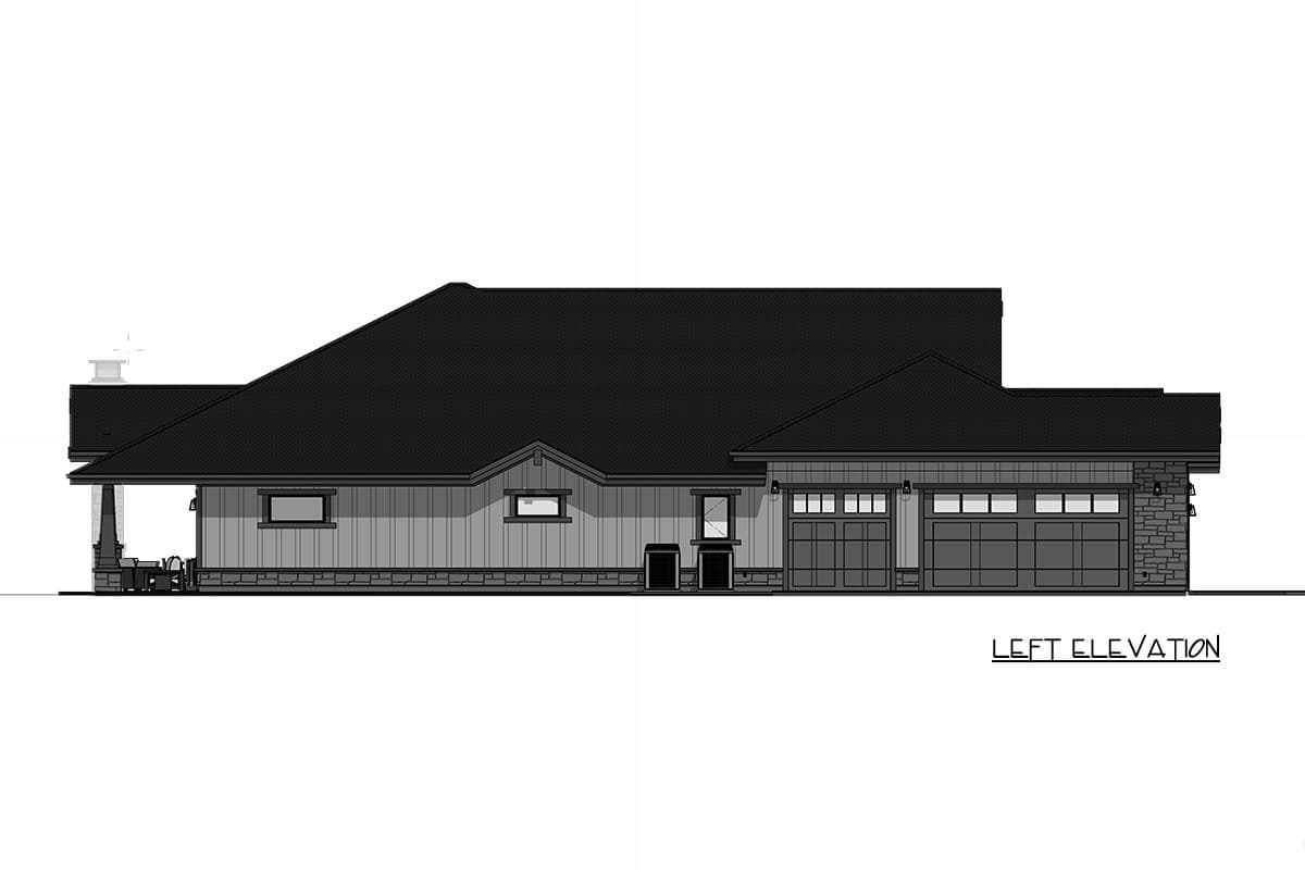 Plan 64574SC: Modern Craftsman House Plan with 3,321 Square Feet and Three-Car Garage - Image #9 - Country, Craftsman, Modern Farmhouse, Mountain