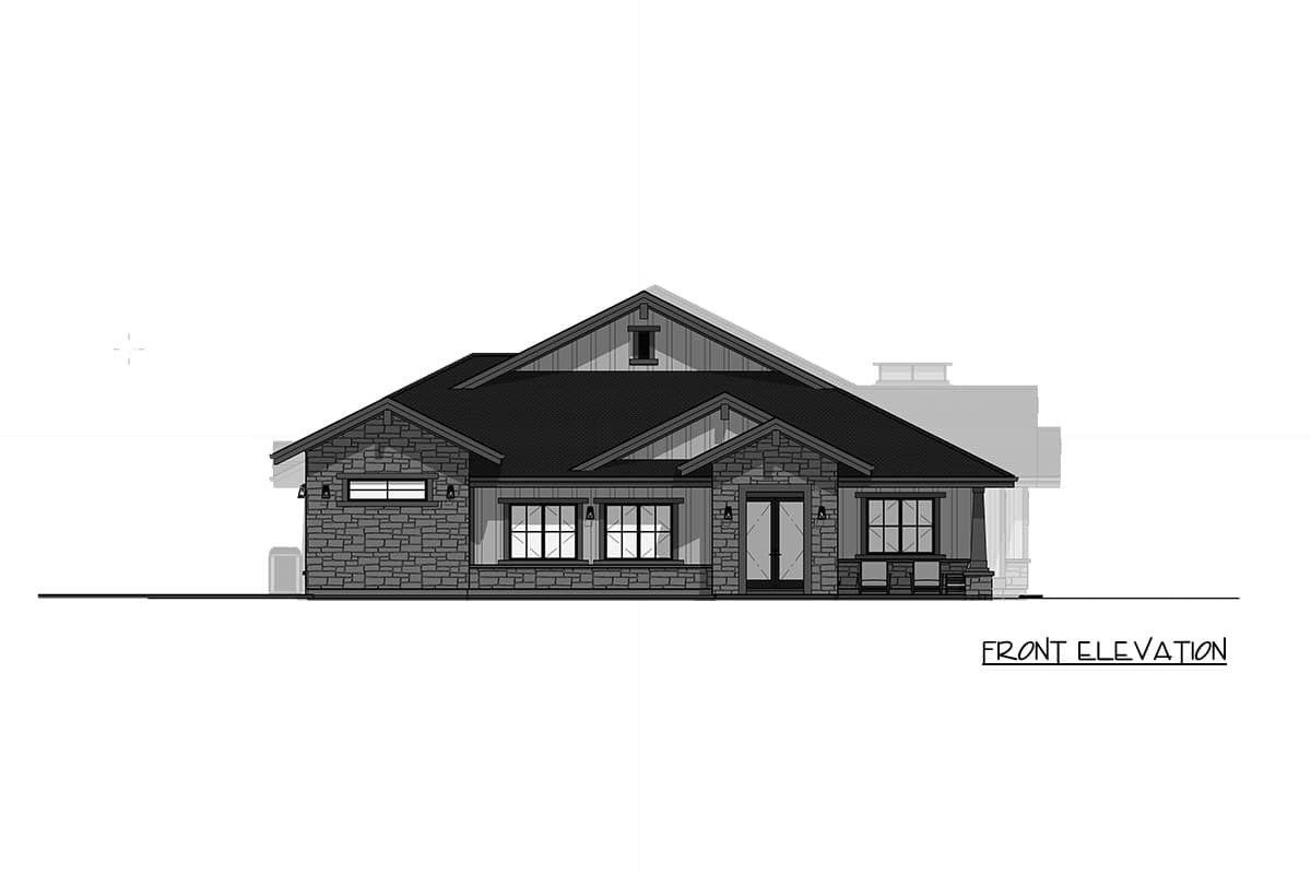 Plan 64574SC: Modern Craftsman House Plan with 3,321 Square Feet and Three-Car Garage - Image #8 - Country, Craftsman, Modern Farmhouse, Mountain