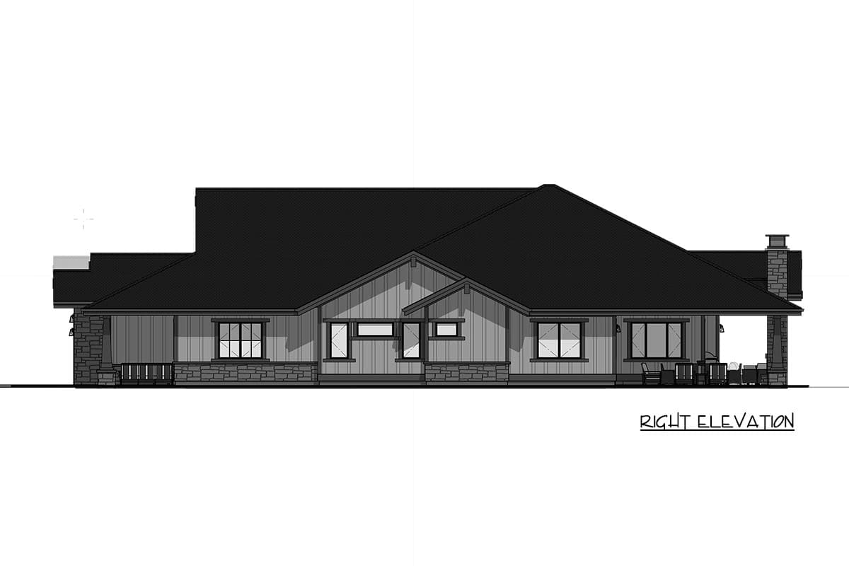 Plan 64574SC: Modern Craftsman House Plan with 3,321 Square Feet and Three-Car Garage - Image #11 - Country, Craftsman, Modern Farmhouse, Mountain