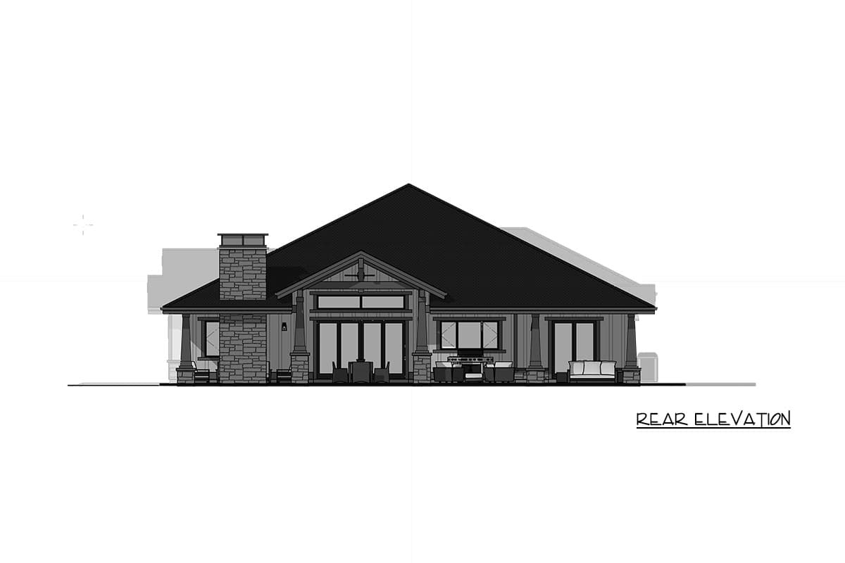 Plan 64574SC: Modern Craftsman House Plan with 3,321 Square Feet and Three-Car Garage - Image #10 - Country, Craftsman, Modern Farmhouse, Mountain
