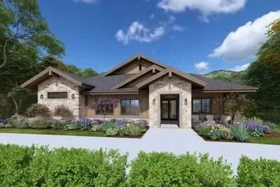 Modern Craftsman House Plan with 3,321 Square Feet and Three-Car Garage