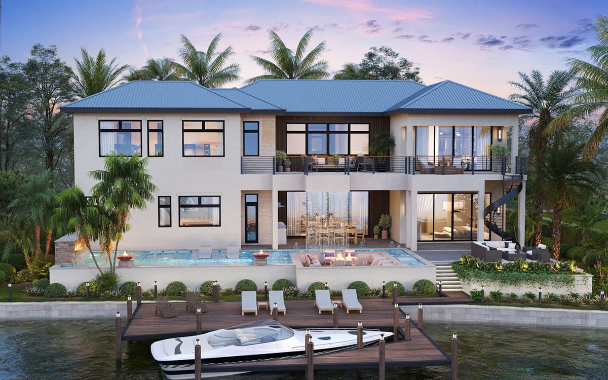 Plan 33284ZR: Coastal Contemporary House Plan with 3 Bedrooms and Rooftop Deck - Image #2 - Coastal Contemporary, Contemporary, Transitional