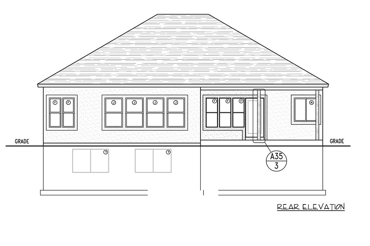 Plan 849154PGE: Contemporary Traditional House Plan with 3 Bedrooms and 2-Car Garage - Image #5 - Contemporary, Farmhouse, Traditional