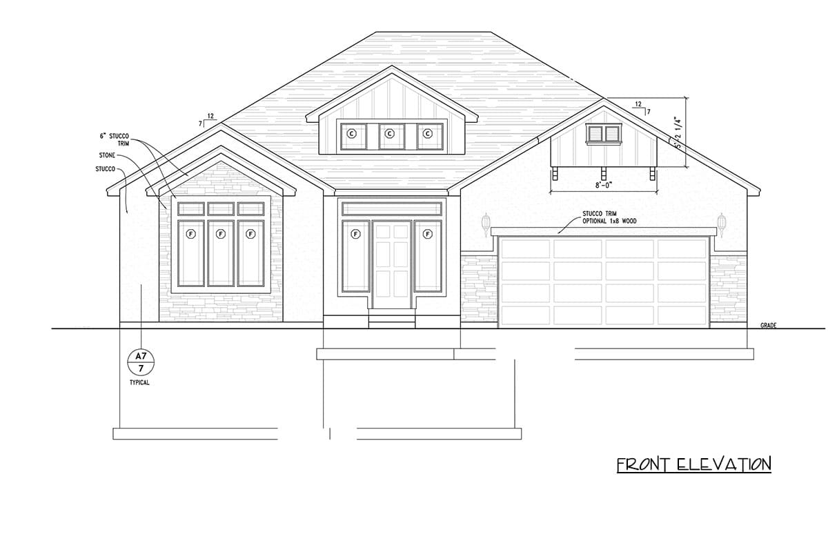 Plan 849154PGE: Contemporary Traditional House Plan with 3 Bedrooms and 2-Car Garage - Image #3 - Contemporary, Farmhouse, Traditional