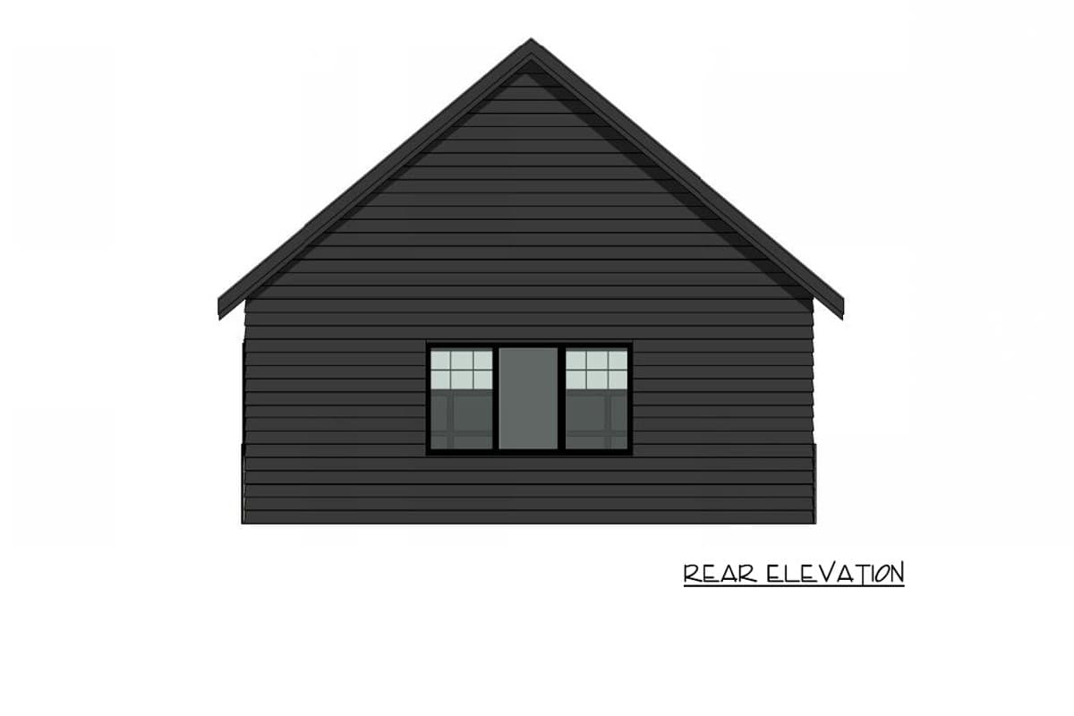 Plan 421048HFC: Farmhouse Two Car Garage House Plan with Steep Roofline - Image #4 - Farmhouse, New American