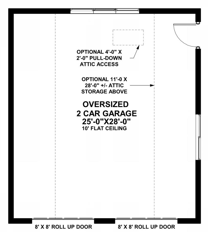 Plan 421048HFC: Farmhouse Two Car Garage House Plan with Steep Roofline - Floor Plan - Image #6 - Farmhouse, New American