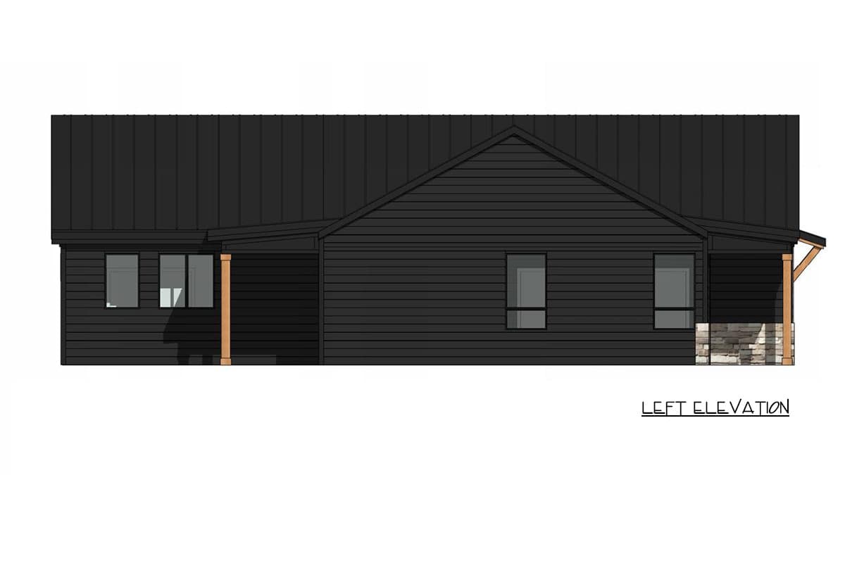 Plan 421049HFC: Three Bedroom Mountain Cottage House Plan with Vaulted Living Room - Image #3 - Cottage, Country, Mountain, New American
