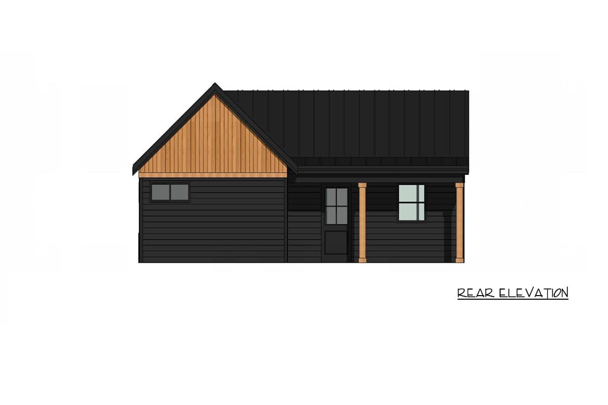 Plan 421049HFC: Three Bedroom Mountain Cottage House Plan with Vaulted Living Room - Image #4 - Cottage, Country, Mountain, New American