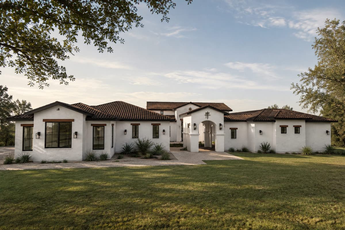 Plan image - 150036HRP:Sprawling Spanish Ranch House Plan with Courtyard and Three Bedrooms