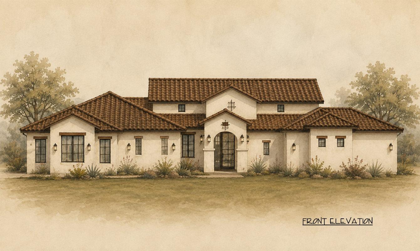 Plan 150036HRP: Sprawling Spanish Ranch House Plan with Courtyard and Three Bedrooms - Image #11 - Ranch, Spanish