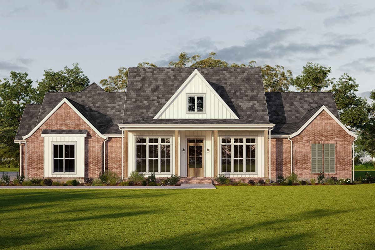 Plan image - 185051PHD:Transitional Farmhouse House Plan with Five Bedrooms and Three-Car Garage