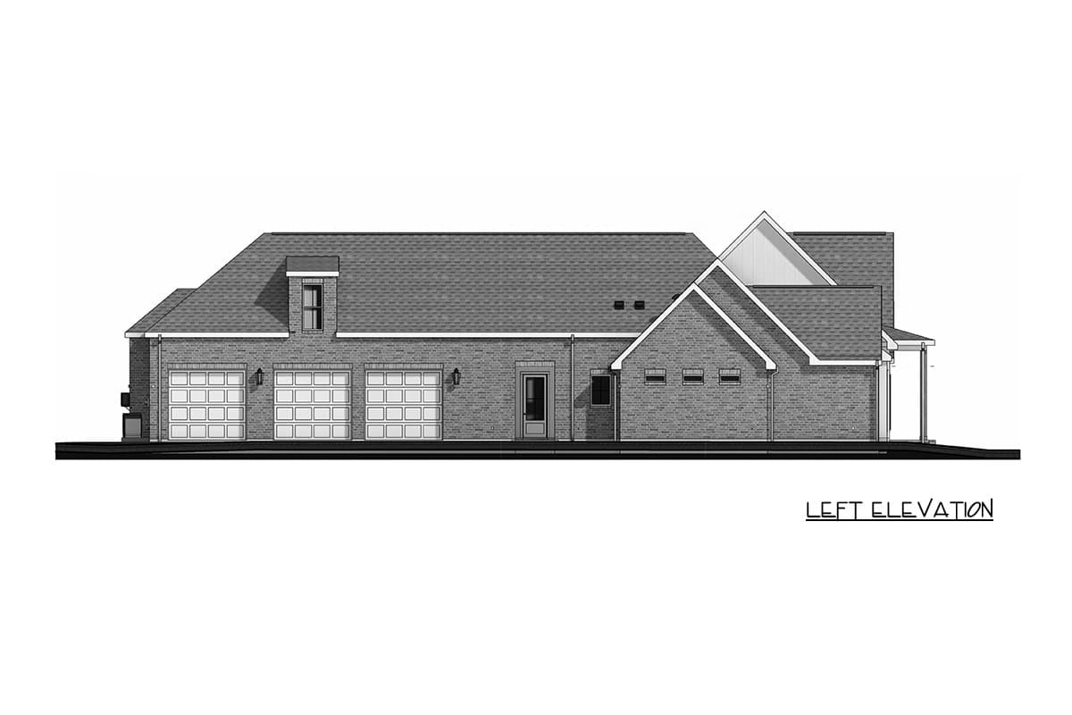 Plan 185051PHD: Transitional Farmhouse House Plan with Five Bedrooms and Three-Car Garage - Image #3 - Colonial, Farmhouse, Modern Farmhouse, Traditional, Transitional