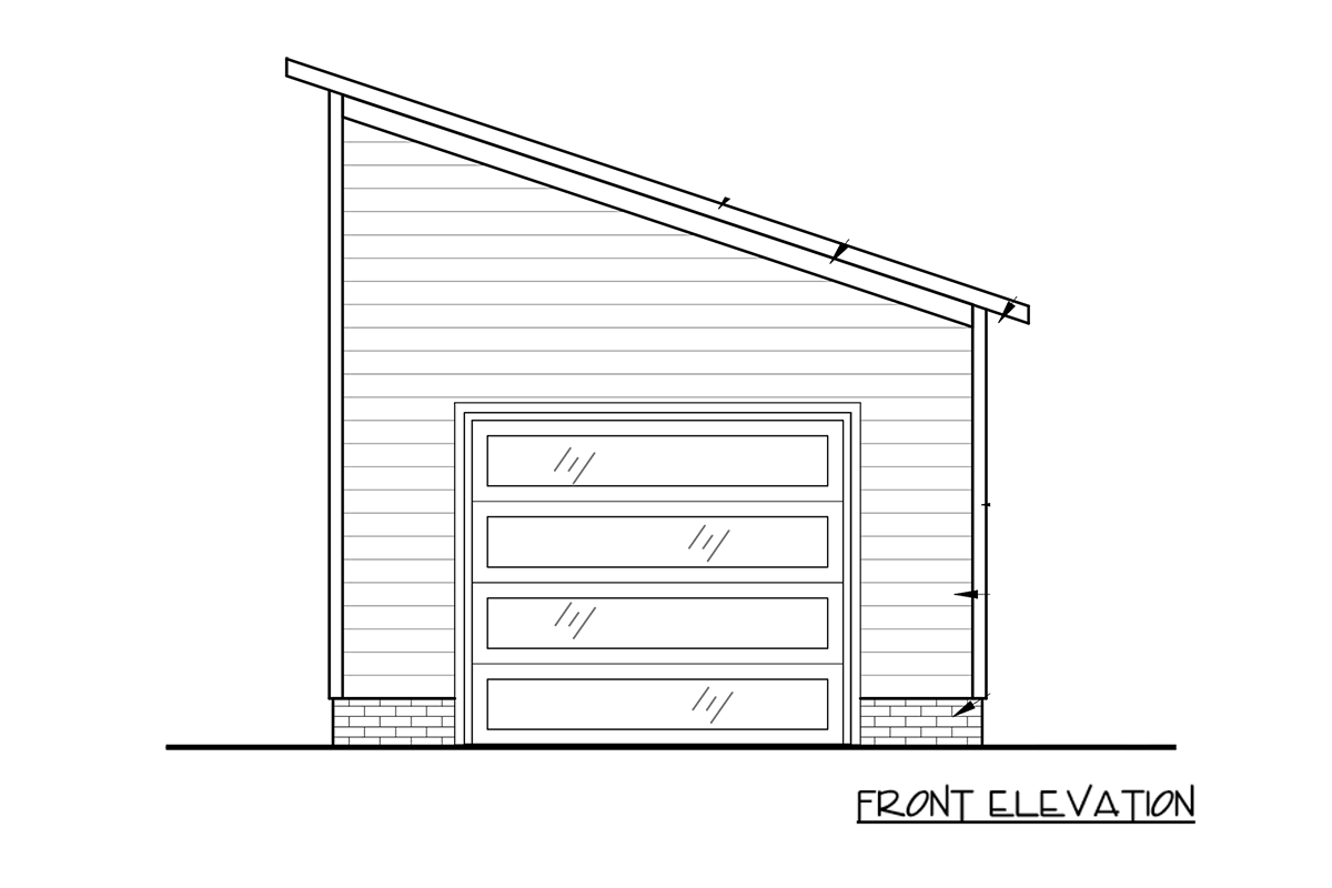 Plan 83683CRW: Modern One Car Garage House Plan with Sleek Aesthetic - Image #2 - Modern, Traditional