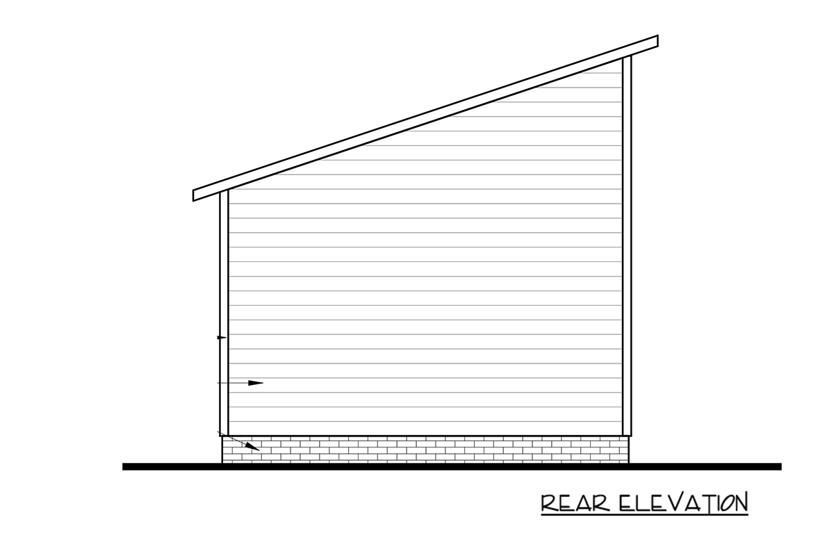 Plan 83683CRW: Modern One Car Garage House Plan with Sleek Aesthetic - Image #4 - Modern, Traditional