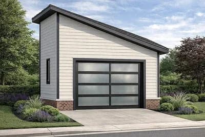 Modern One Car Garage House Plan with Sleek Aesthetic
