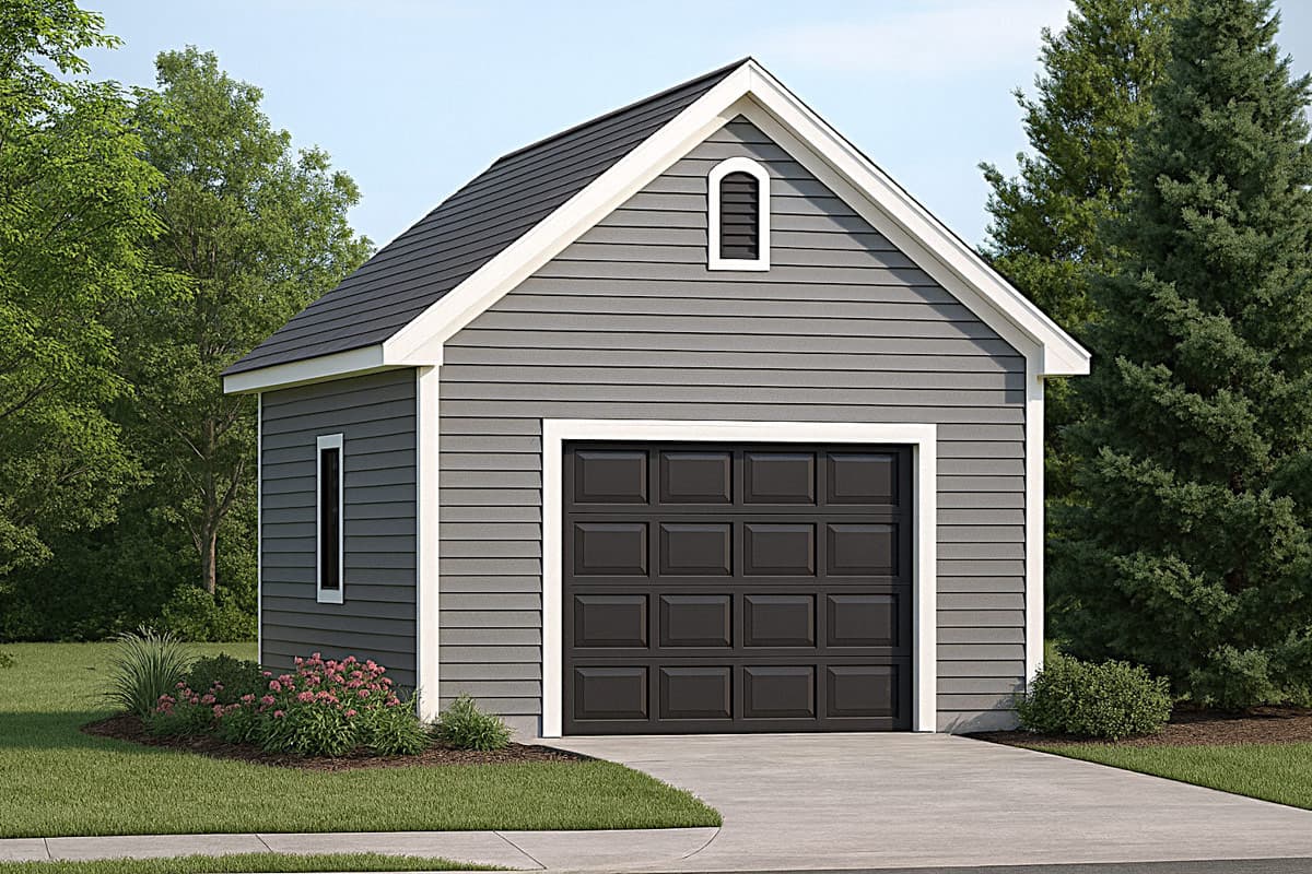 Plan image - 83684CRW:Craftsman One Car Garage House Plan