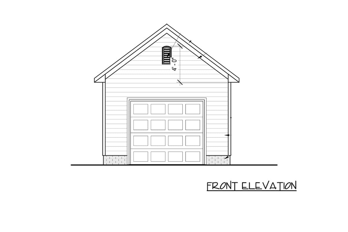 Plan 83684CRW: Craftsman One Car Garage House Plan - Image #2 - Craftsman, Traditional