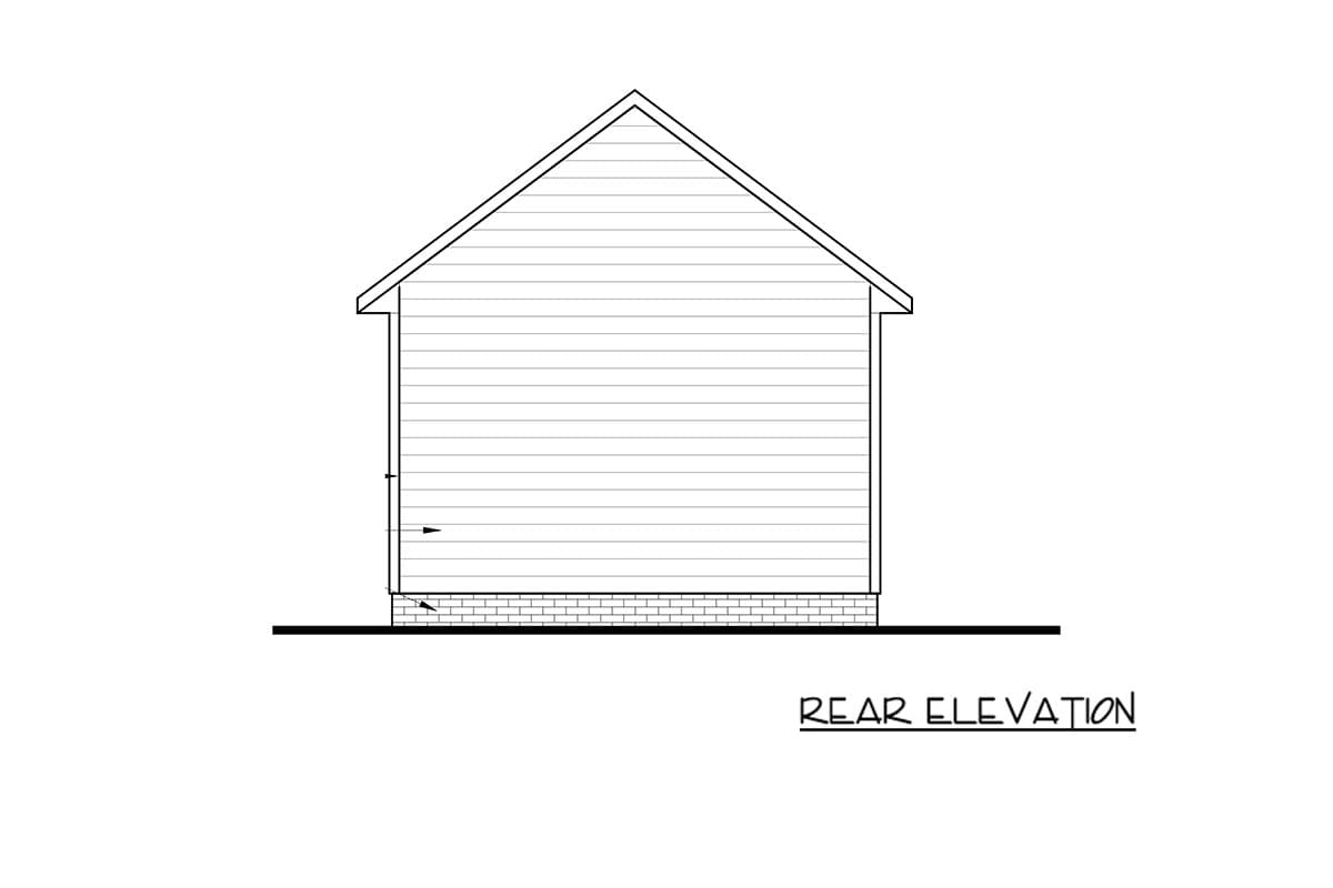 Plan 83684CRW: Craftsman One Car Garage House Plan - Image #4 - Craftsman, Traditional