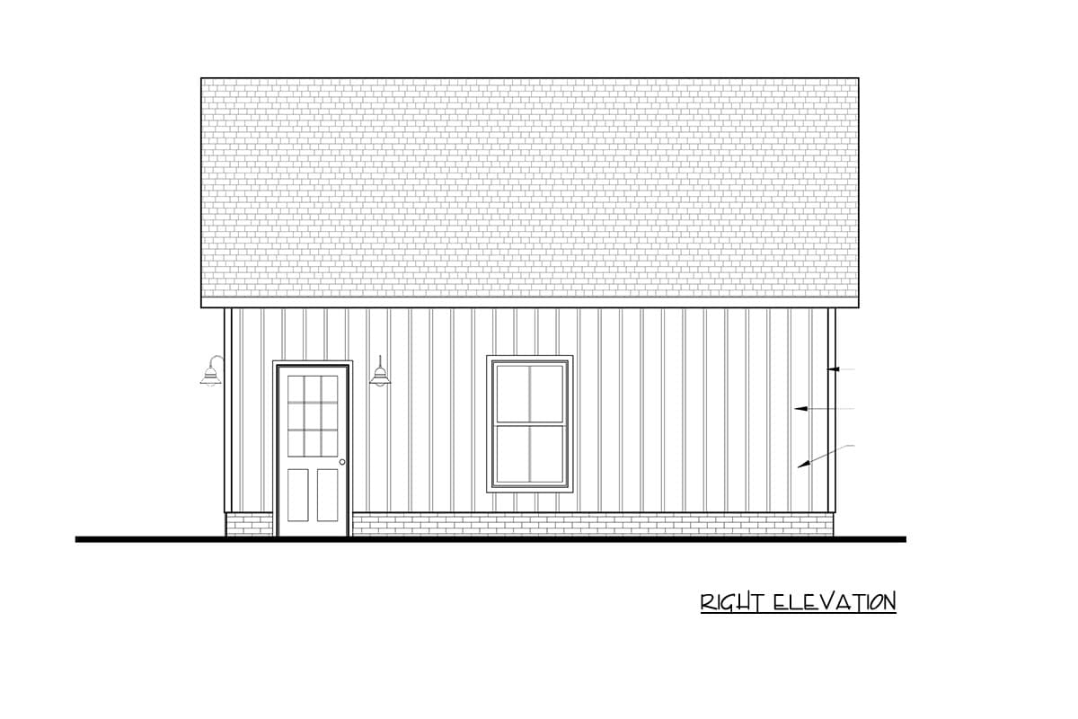 Plan 83685CRW: Farmhouse Style Two Car Garage House Plan - Image #5 - Craftsman, Farmhouse