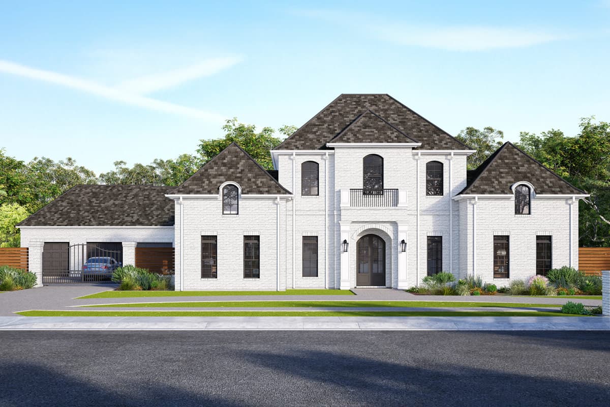 Plan image - 185053PHD:French Country House Plan with 5 Bedrooms and 3 Car Garage