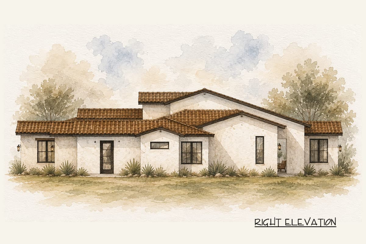 Plan 150037HRP: Sprawling Mediterranean Ranch House Plan with Three Bedrooms and Office - Image #10 - Hill Country, Mediterranean, Ranch, Southwest, Spanish