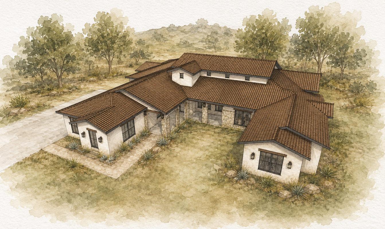 Plan 150037HRP: Sprawling Mediterranean Ranch House Plan with Three Bedrooms and Office - Image #13 - Hill Country, Mediterranean, Ranch, Southwest, Spanish