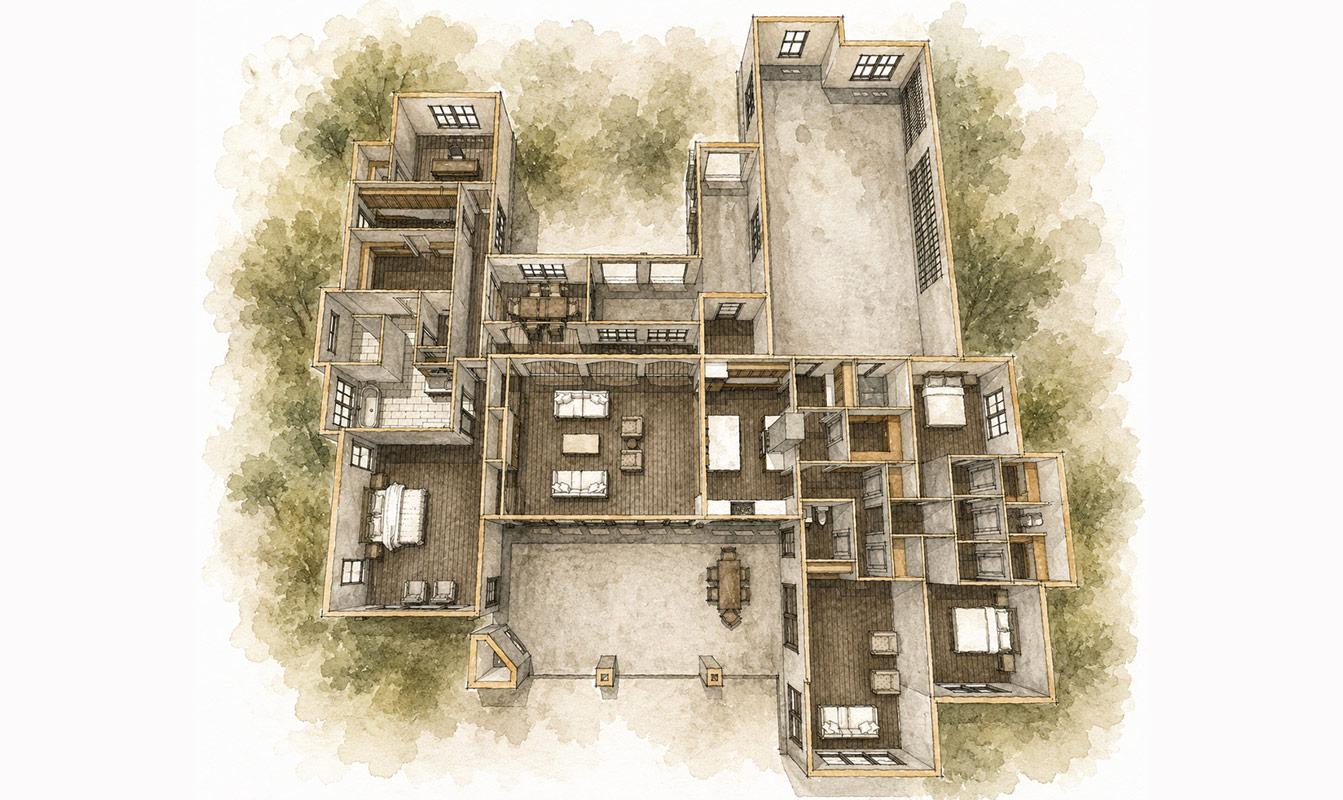 Plan 150037HRP: Sprawling Mediterranean Ranch House Plan with Three Bedrooms and Office - Image #17 - Hill Country, Mediterranean, Ranch, Southwest, Spanish
