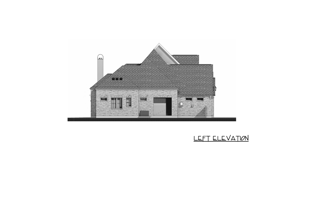 Plan 185054PHD: European French Country House Plan with Four Bedrooms and Outdoor Kitchen - Image #3 - European, French Country, Tudor