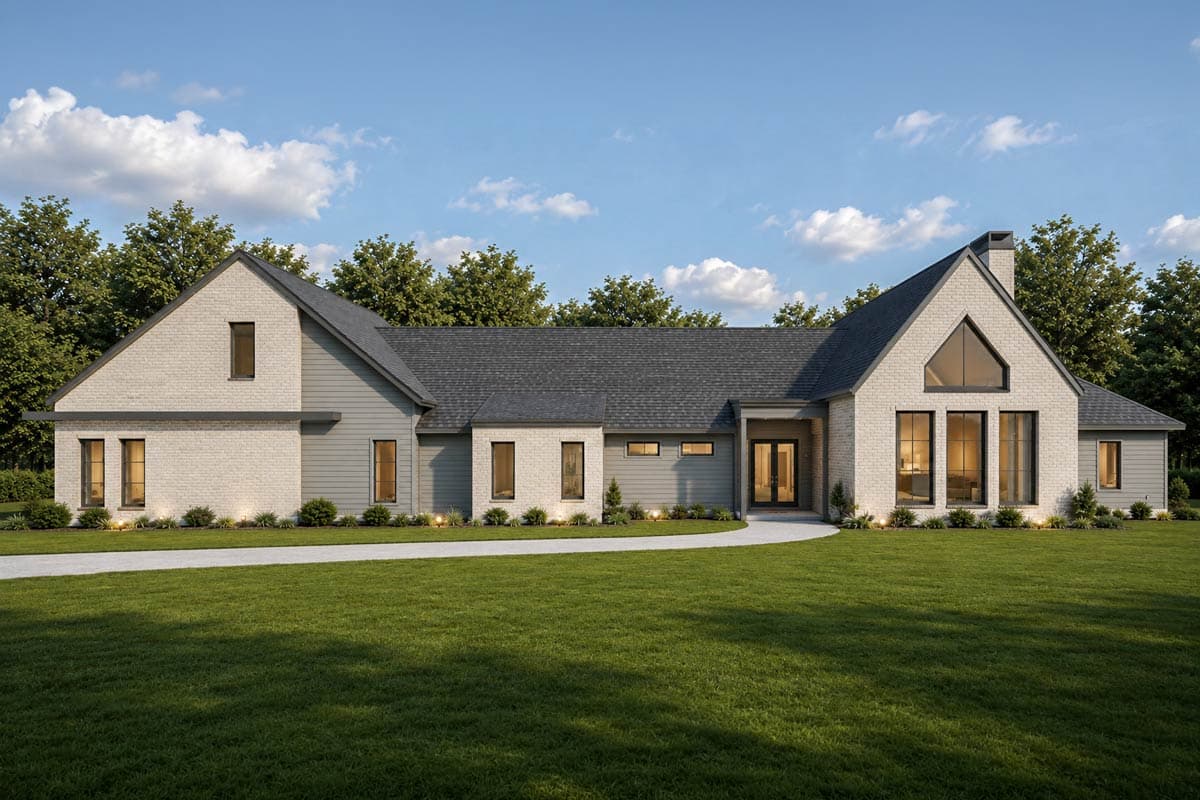 Plan image - 185056PHD:Contemporary Transitional House Plan with Five Bedrooms and Three-Car Garage