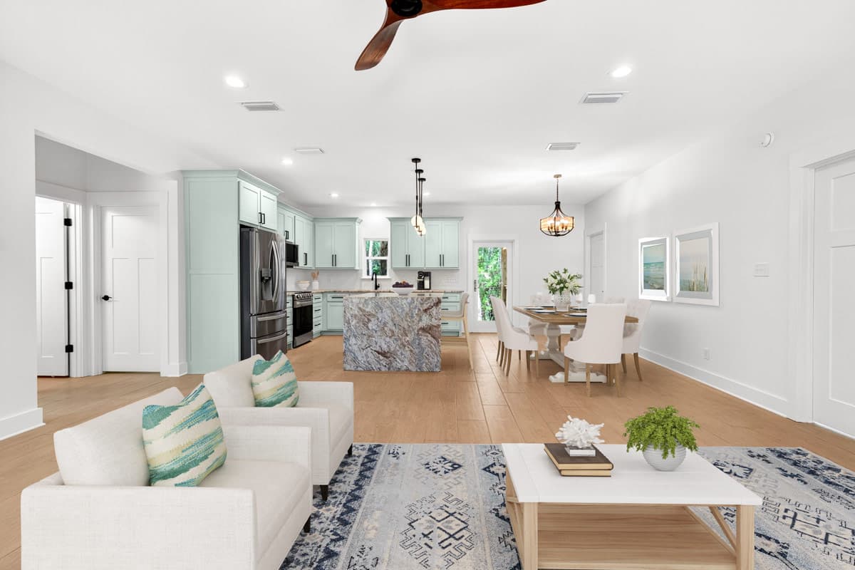 Plan 461052DNN: Coastal Beach House Plan with Three Bedrooms and Drive Under Garage - Image #7 - Beach, Coastal, Florida-Style, Low Country, Vacation