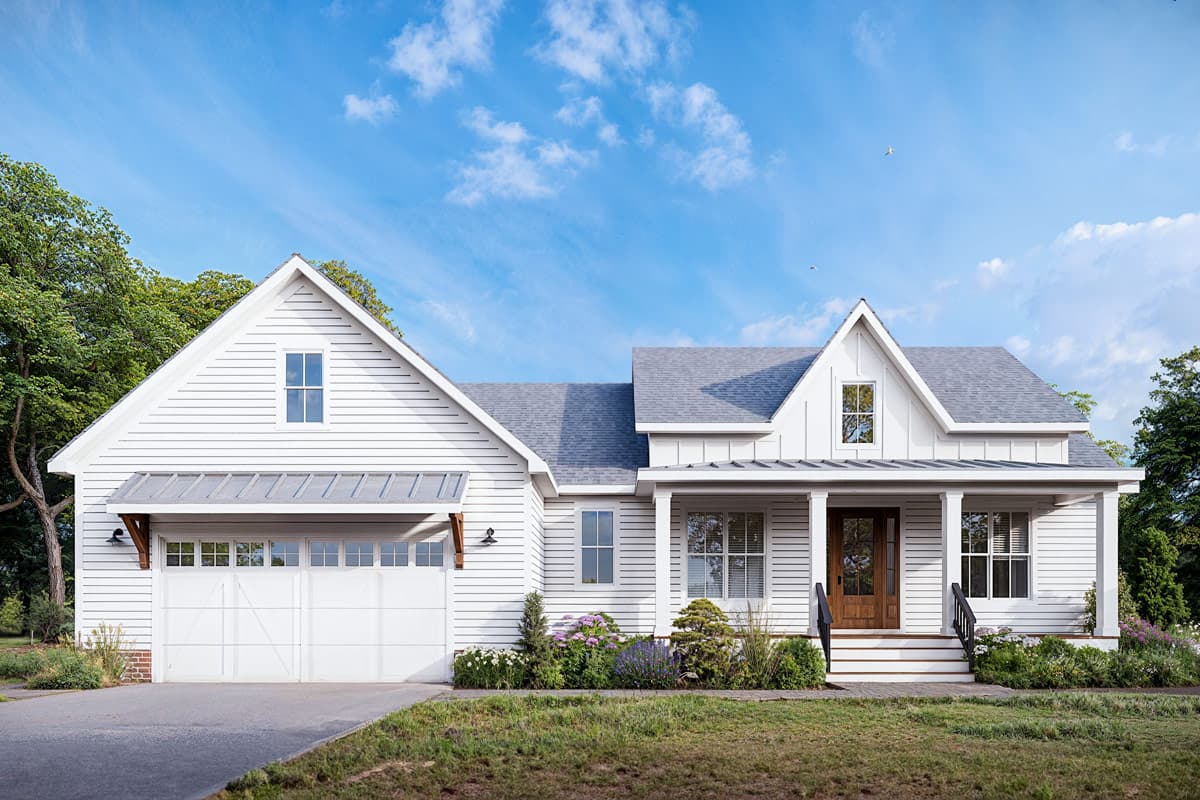 Plan 500099VV: Modern Farmhouse House Plan with 3 Bedrooms and Vaulted Ceilings - Image #1 - Country, Farmhouse, Modern Farmhouse, New American, Ranch, Southern