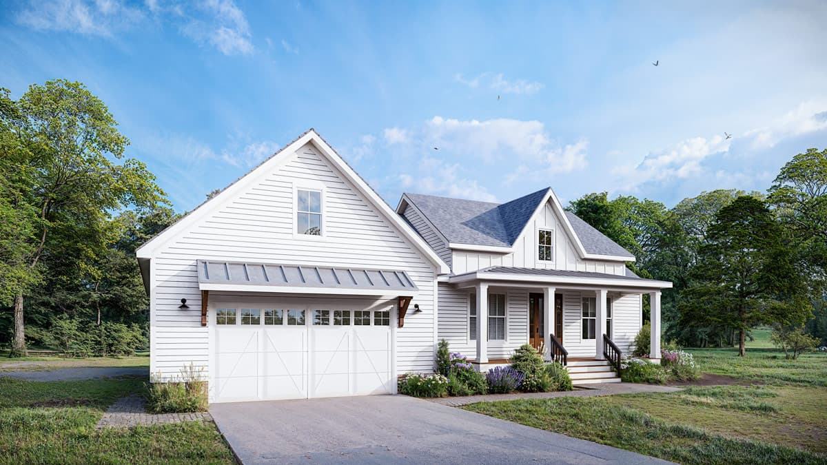 Plan 500099VV: Modern Farmhouse House Plan with 3 Bedrooms and Vaulted Ceilings - Image #4 - Country, Farmhouse, Modern Farmhouse, New American, Ranch, Southern
