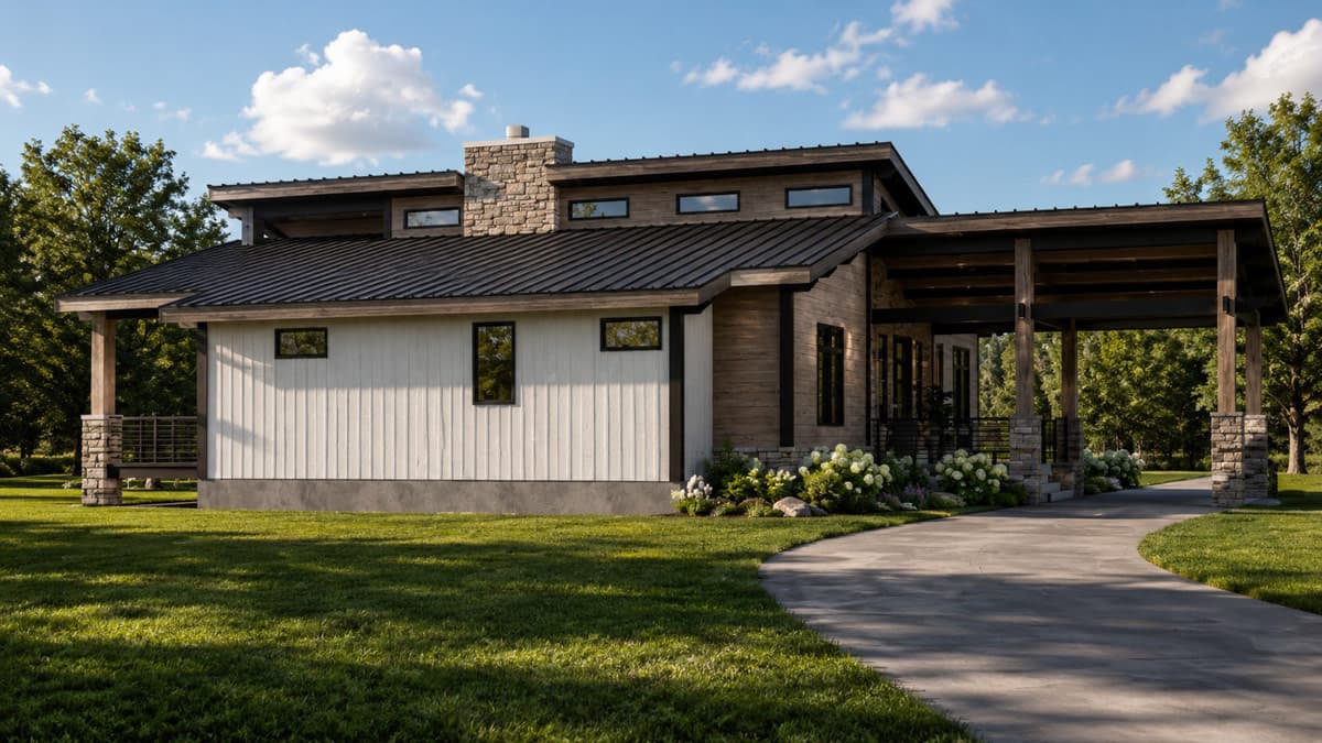 Plan 135463GRA: Modern New American House Plan with 3 Bedrooms and Porte Cochere - Image #6 - Contemporary, Craftsman, Modern, Mountain, New American