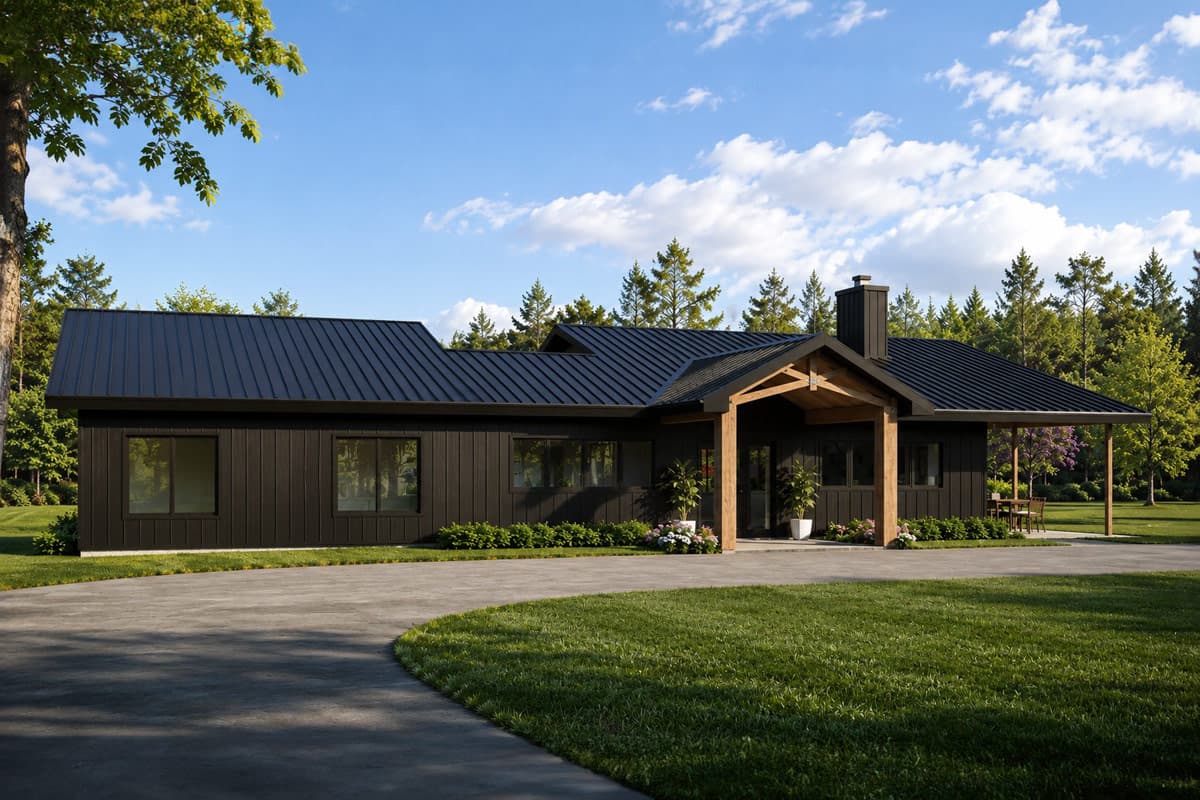 Plan image - 135465GRA:Modern Ranch House Plan with 3 Bedrooms and Expansive Wraparound Porch