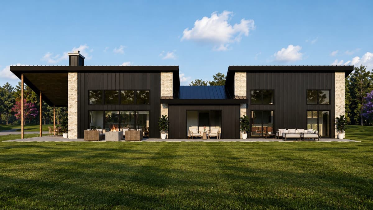 Plan 135465GRA: Modern Ranch House Plan with 3 Bedrooms and Expansive Wraparound Porch - Image #6 - Contemporary, Modern, New American, Ranch