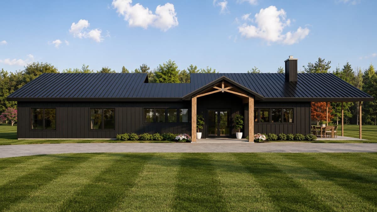Plan 135465GRA: Modern Ranch House Plan with 3 Bedrooms and Expansive Wraparound Porch - Image #9 - Contemporary, Modern, New American, Ranch