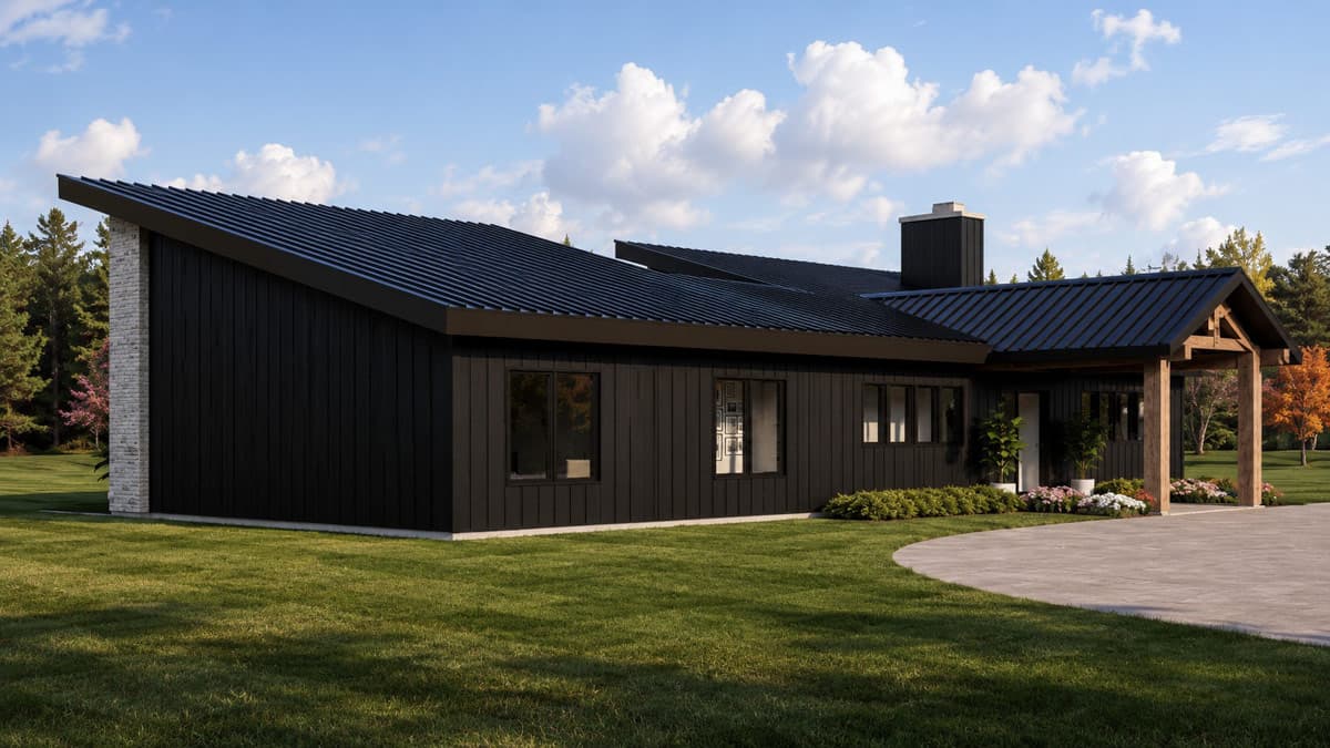 Plan 135465GRA: Modern Ranch House Plan with 3 Bedrooms and Expansive Wraparound Porch - Image #8 - Contemporary, Modern, New American, Ranch