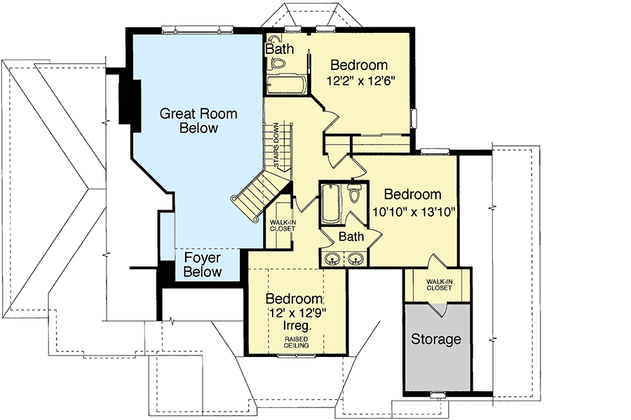 Plan 3928ST: Luxurious Retreat - Floor Plan - 2nd Floor - Traditional