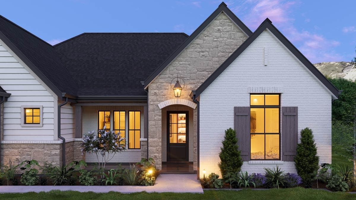 Plan 25456TF: Modern Farmhouse House Plan with 3 Bedrooms and 3-Car Garage - Image #3 - Modern Farmhouse, New American, Traditional, Transitional