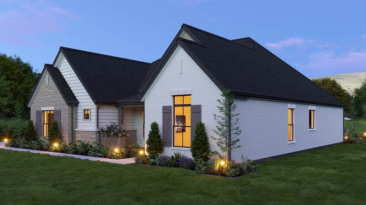 Plan 25456TF: Modern Farmhouse House Plan with 3 Bedrooms and 3-Car Garage - Image #7 - Modern Farmhouse, New American, Traditional, Transitional