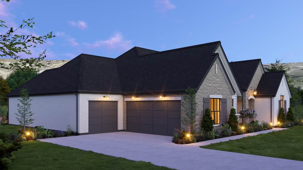 Plan 25456TF: Modern Farmhouse House Plan with 3 Bedrooms and 3-Car Garage - Image #12 - Modern Farmhouse, New American, Traditional, Transitional