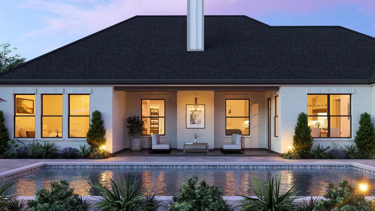 Plan 25456TF: Modern Farmhouse House Plan with 3 Bedrooms and 3-Car Garage - Image #9 - Modern Farmhouse, New American, Traditional, Transitional