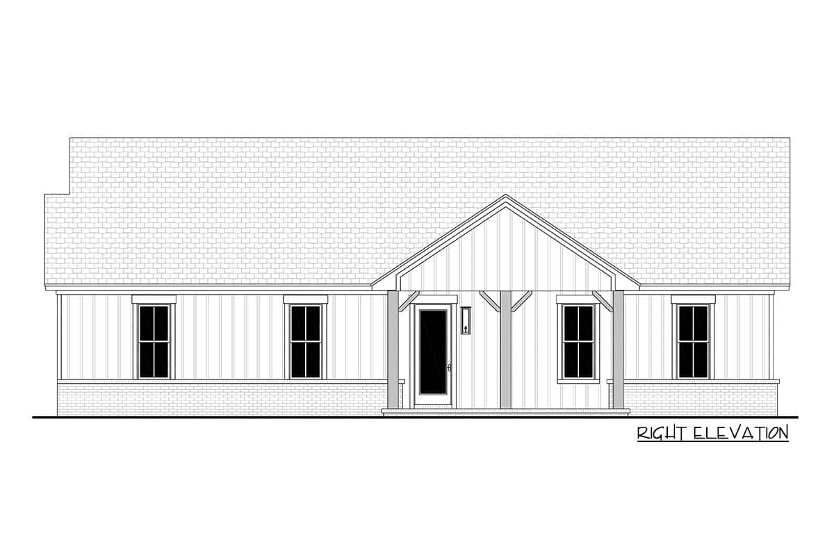 Plan 52056HZ: Stand-Alone 3-Car Garage Carriage House ADU Plan with 1-Bed Apartment in the Back - Image #9 - Carriage, Country, Modern Farmhouse, New American, Traditional